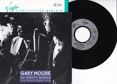 Gary Moore Featuring Albert King   Oh Pretty Woman 7'' 45 + Promo-Beiblatt