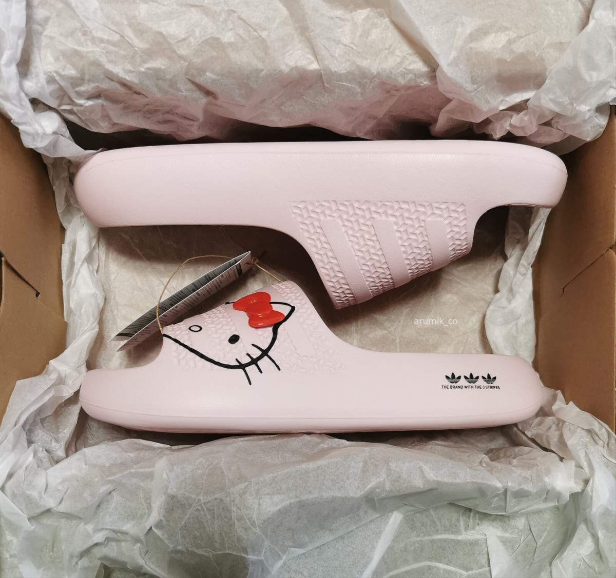 adidas x Hello Kitty ☆ Adilette Ayoon Slide ‘Pink’ adidas Originals Adilette Ayoon Slides Hello Kitty Women's