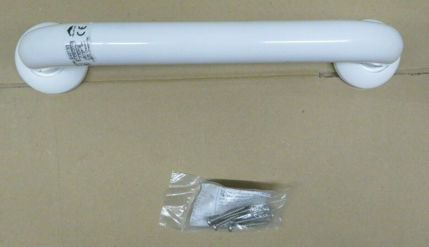 Barre d'appui douche droite 30 cm Pellet blanc anti-glissade en aluminium