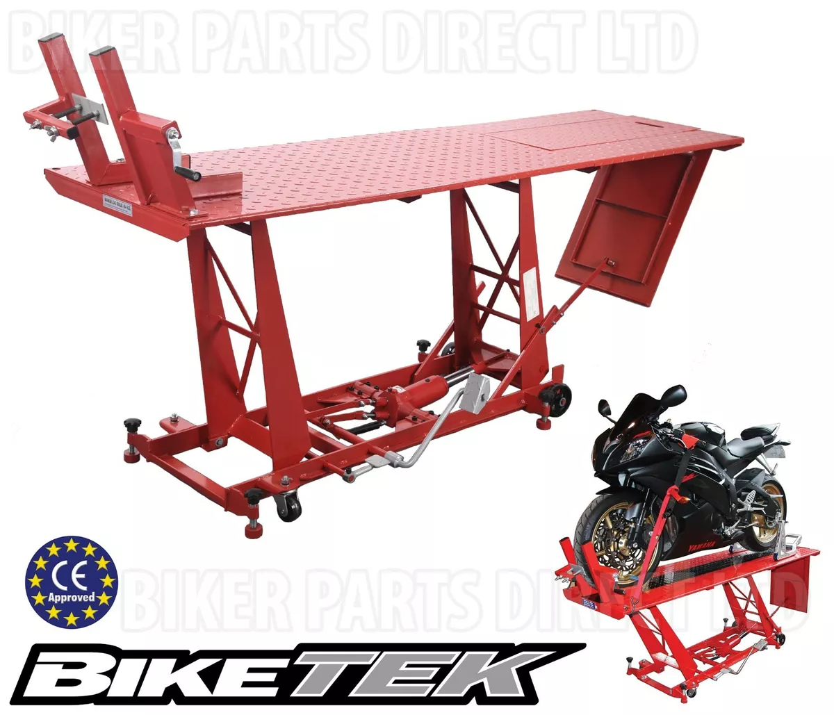 Biketek hydraulic motorcycle workshop lift table deals
