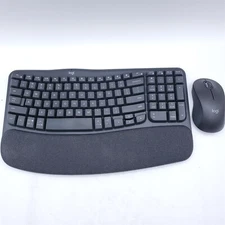 Logitech Wave Keys MK670 Combo Wireless Ergonomic Keyboard with Mouse - Graphite