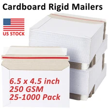 6.5x4.5 Inch Self Seal Rigid Photo Mailers Shipping Stay Flat Cardboard Envelope