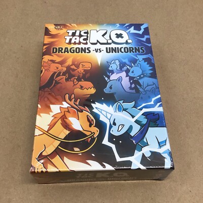 Tic Tac KO Dragons vs Unicorns Board Game New And Sealed