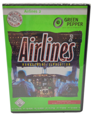   Airlines 2 - (PC DVD Spiel CD-ROM) Flugzeug Simulation (DE) OVP 
