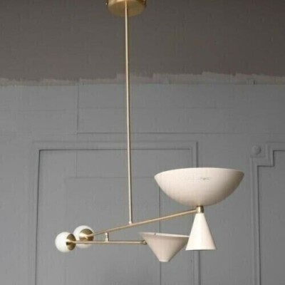 Modern Orbs Shades Sputnik Elegant Brass Lamp Pendent Ceiling Light Chandelier