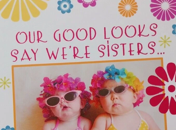 "Twinning Good Looks", (1) Leanin' Tree Birthday Sister Card, With (1) Envelope - Image 4 of 4