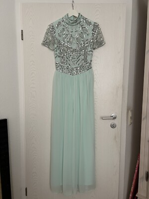 Asos Petite Frock and Frill türkises Abiballkleid Gr. 36 S