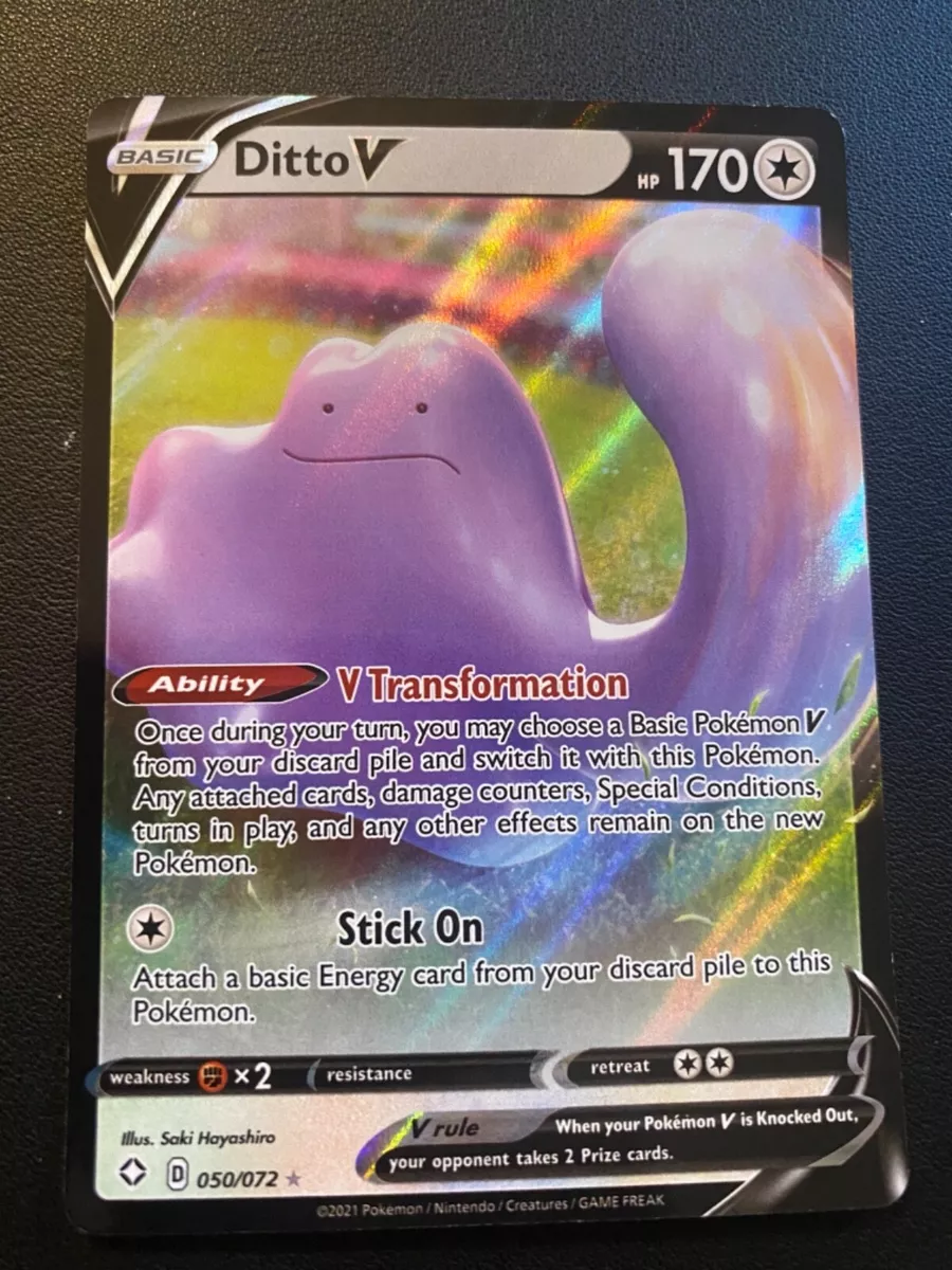 POKEMON TCG DITTO V 50/72 SHINING FATES ULTRA RARE!!