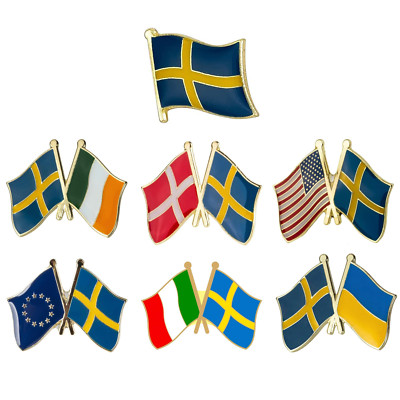 Schweden Schwedische Flagge Pin Anstecker | Freundschaft National Metall Emaille