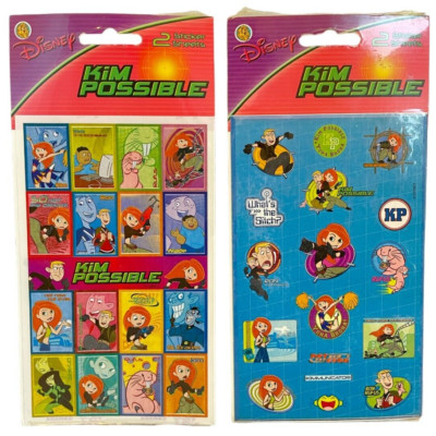 2 Vintage Sets Sandylion Kim Possible Sticker Sheets - 4 Sheets Total