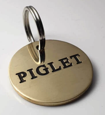 Pet Tags,Deeper Engraved,Brass Charm,Personalized Engraved Dog Cat Name ID Tag