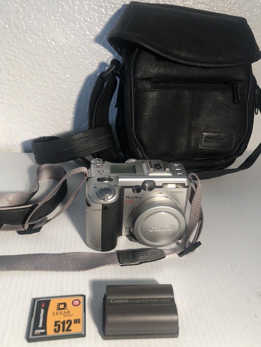 Canon PowerShot G6 7.1MP Digital Camera Silver-W/Battery,Case,512 Canon PowerShot G6 7.1MP Digital Camera Silver-W/Battery,Case,512