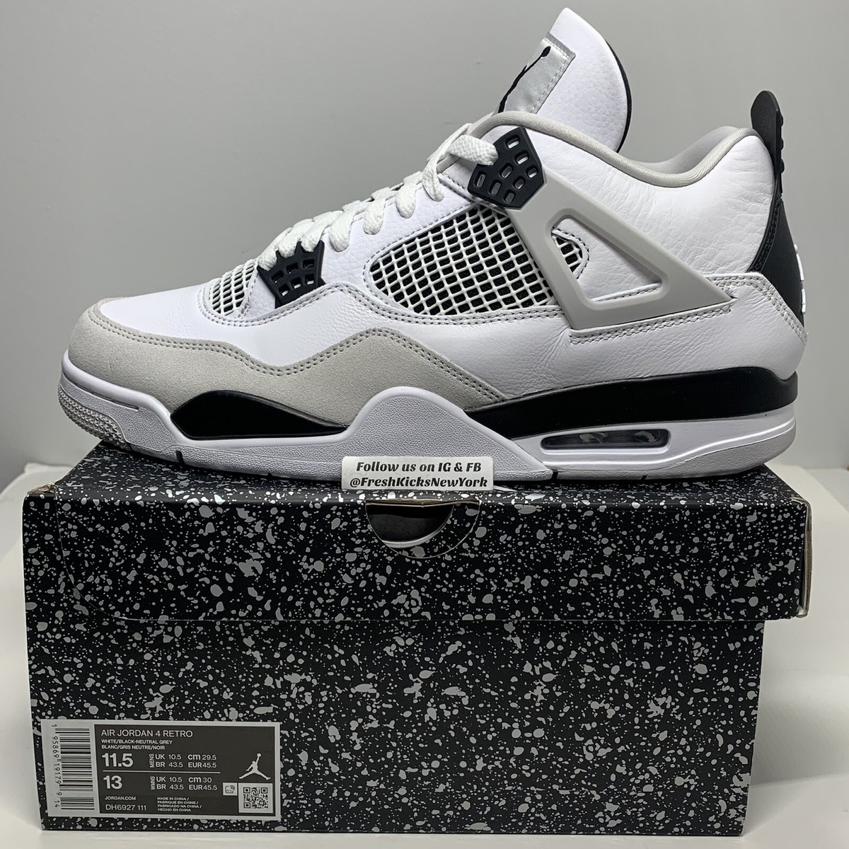 Jordan 4 Military Black Men Size 11.5 DH6927-111 Air Jordan Retro