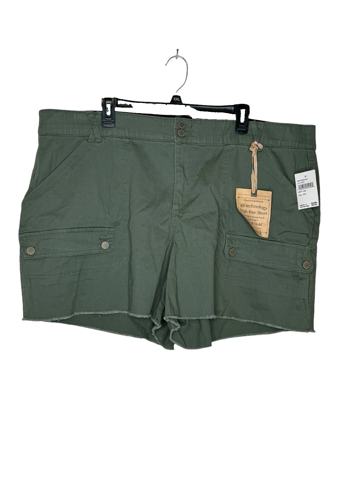 Cotton Cargo Plus Size Shorts for Women