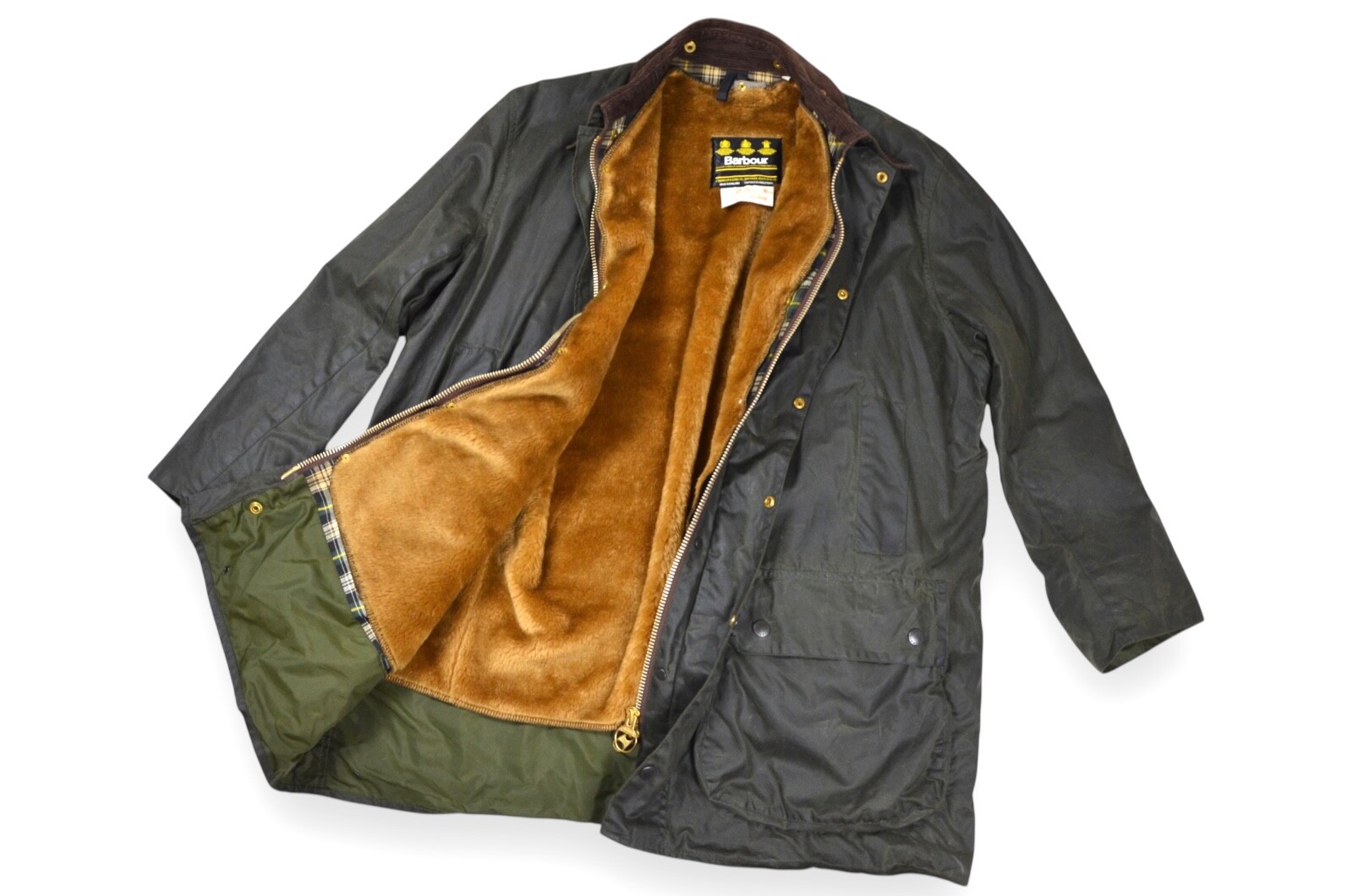 Men's Vintage Barbour Border Wax Jacket Green A200 England Size C46/117