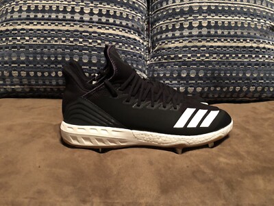Men s Adidas Boost Icon 4 Fusion Core Black/White Baseball Cleats CG5157 Size 14