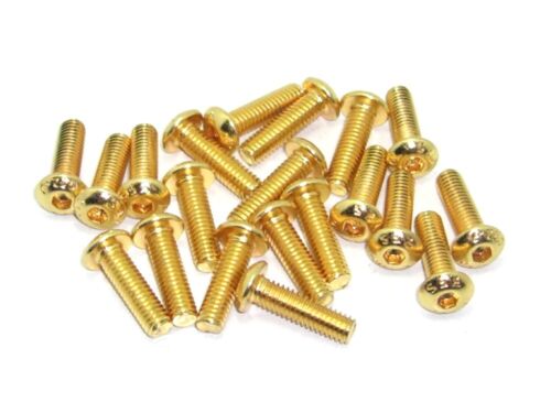 M4x14 ISO7380 goldene Linsenkopfschraube Stahl 12,9 Titan Nitrid beschichtet - Bild 1 von 1