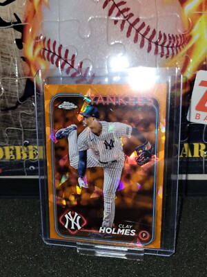 2024 Topps Chrome Sapphire Yankees Clay Holmes Orange #24/25