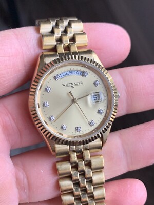 wittnauer mens watch diamond KW9650 | eBay
