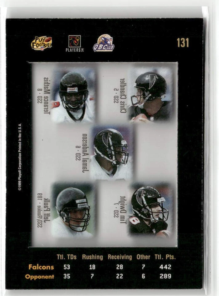 1999 Playoff Absolute SSD #131 Chandler Mathis Anderson Dwight Paulk 419B - Image 2 of 2