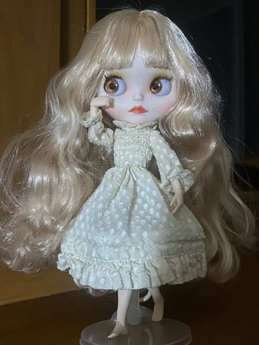 Blythe Doll Matte Face Joint Body Soft Blonde Hair Eyebrows DIY Toys Eye 4 Color - Picture 23 of 24