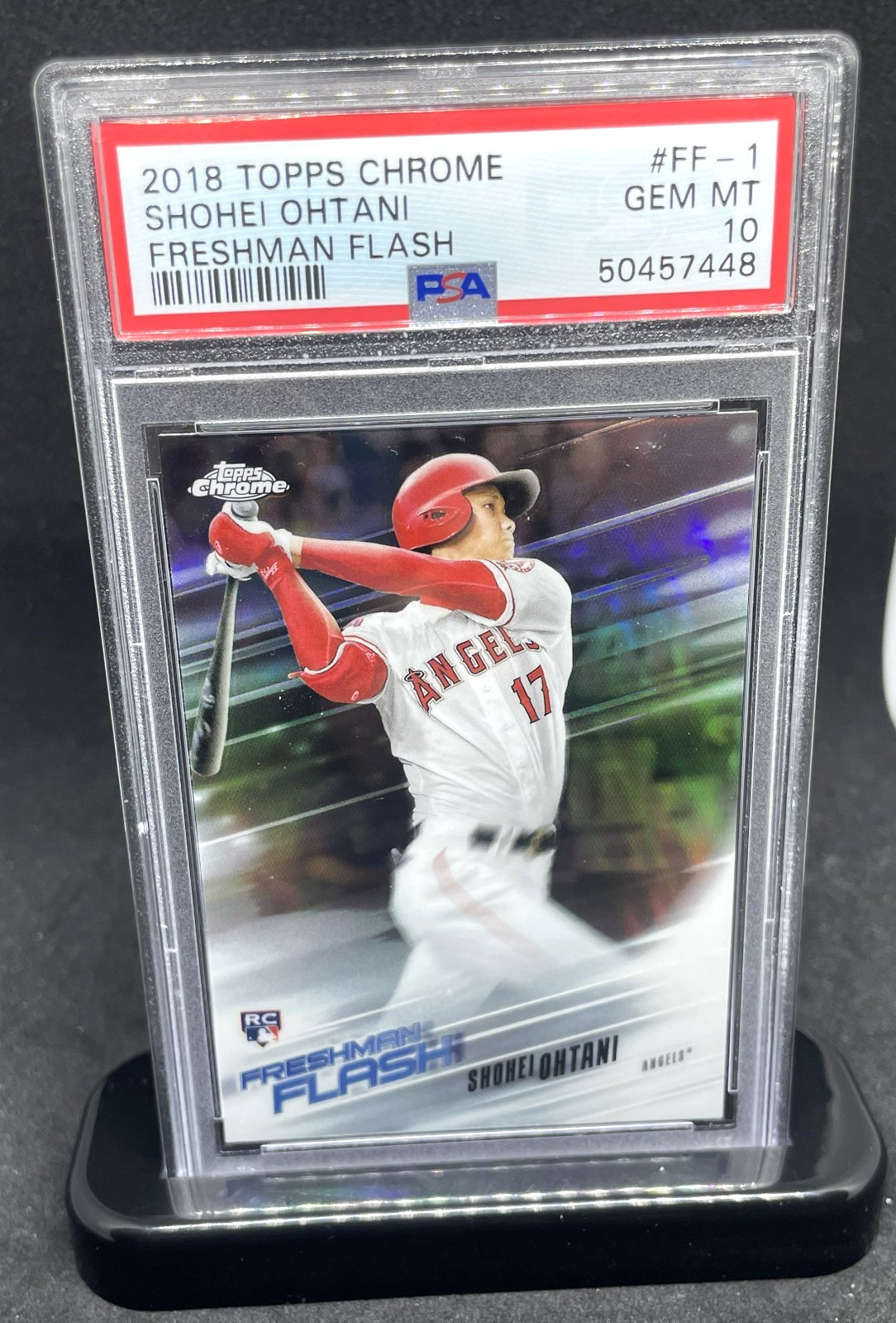 2018 Topps Chrome Shohei Ohtani Freshman Flash #FF1 RC PSA 10 GEM MT - 4xMVP!!!!