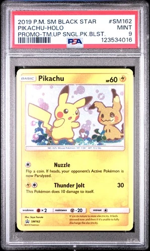 2019 POKEMON SM BLACK STAR PROMO TEAM UP SINGLE PACK BLISTERS PIKACHU-HOLO PSA 9