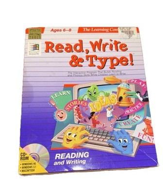 READ, WRITE & TYPE 1995 PC GAME TLC +1Clk Windows 95 Macintosh Install Cd Rom