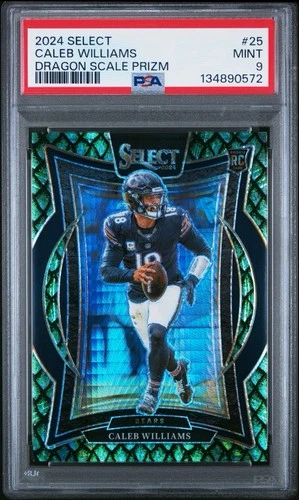 2024 Select Caleb Williams Concourse RC Dragon Scale Prizm #/81 Bears PSA 9