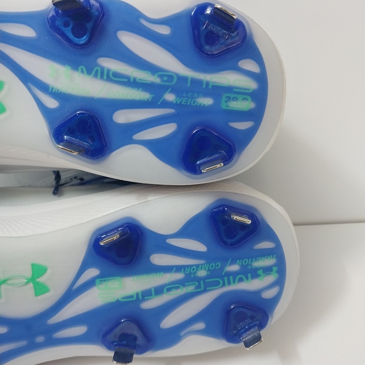 Under Armour Yard Low Metal Baseball Cleats Sz 16 Blue White  display picture 2