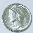 1941 10c MERCURY DIME, GEM BU EXTRA FINE DETAILS 90% SILVER #10100