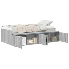 Bed Frame with Drawer with Storage Engineered Wood Platform Beds Modern  vidaXL
