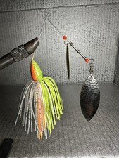 Gum Creek Jig & Fly:  Shad Nasty 1/2oz Jumbo Willow Leaf Spinner Bait 