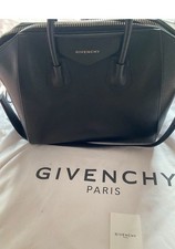 100% Genuine Givenchy Antigona Large Black Leather Handbag with Silver Hardware