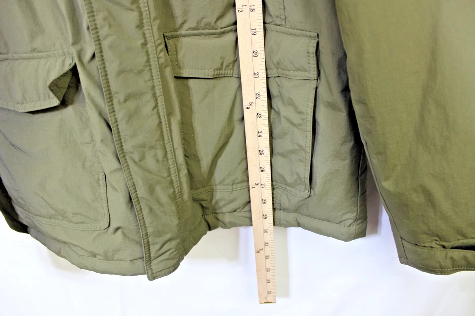 Casaco Parka Masculino American Rag XL Exército Verde com Capuz Forro Acolchoado - Imagem 4 de 4