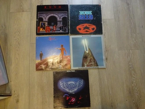 Lot 5 vinyl record albums Classic rock Rush and REO Speedwagon