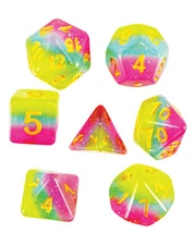 7-Piece Polyhedral Dice Set: Pastel