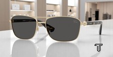 BURBERRY BE3163 110987 Light Gold Dark Grey 60 mm Men's Sunglasses