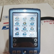 Palm Zire 71 PDA Blue Touchscreen Digital Organizer 256MB SD Vintage Bad Battery
