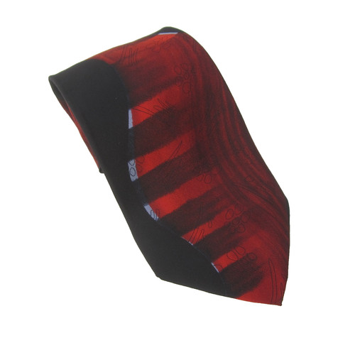 Jerry Garcia Snail Garden Collection Fourteen  100% Silk Necktie Tie Red Black