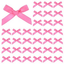 100-Pack Mini Craft Ribbon Bow 1.6x1 Inch for Craft DIY[Light Rose Red]