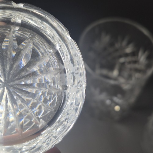 4x Richardson Crystal Whisky Tumblers 150ml 8.5cm 3¼ Height Signed Cut Patterns - Picture 8 of 10