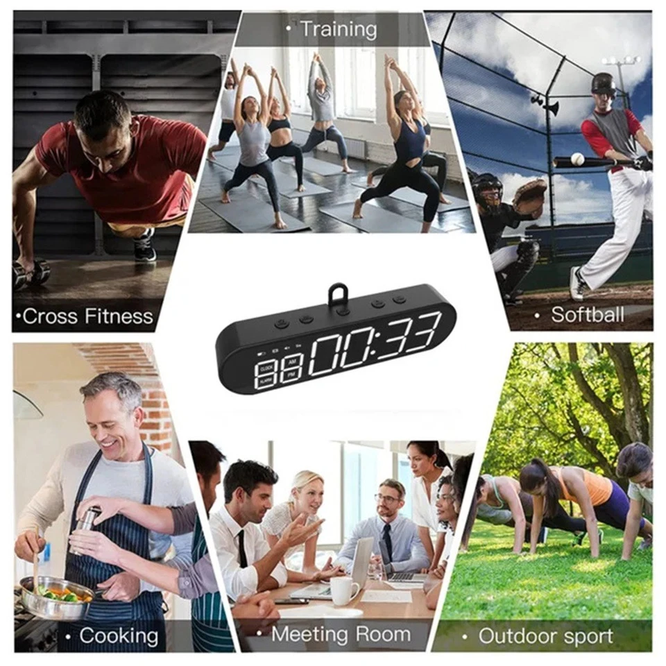 Tragbarer Gym Timer 1000mAh Multifunktional Fitness Sport Intervall Workout9110 - Bild 2 von 4