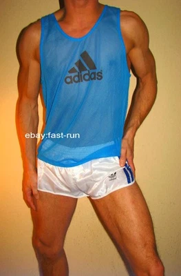 ADIDAS Netzshirt SMALL Shirt Laufshirt Muskelshirt TankTop Mesh Muscle - Bild 1 von 4