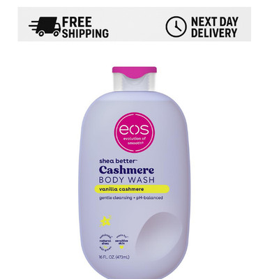 eos Cashmere Body Wash   Vanilla Cashmere, Moisturizing Body Wash, Creamy Gel Fo