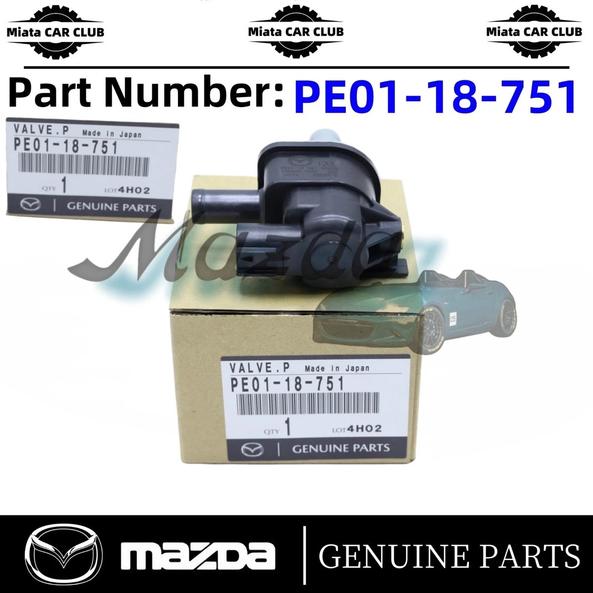 OEM NEW Genuine Mazda Purge Control Valve 2016-2025 Mazda CX-3 CX