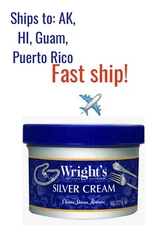 Wright's Silver CleaninCream Shines Restores Metal Silver Polish Cleaner 8 Ounce