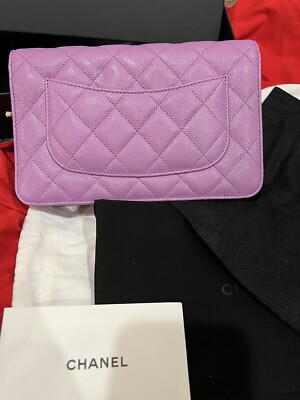 CHANEL Wallet On Chain Brand new 22S VIOLET Purple CAVIAR WOC W