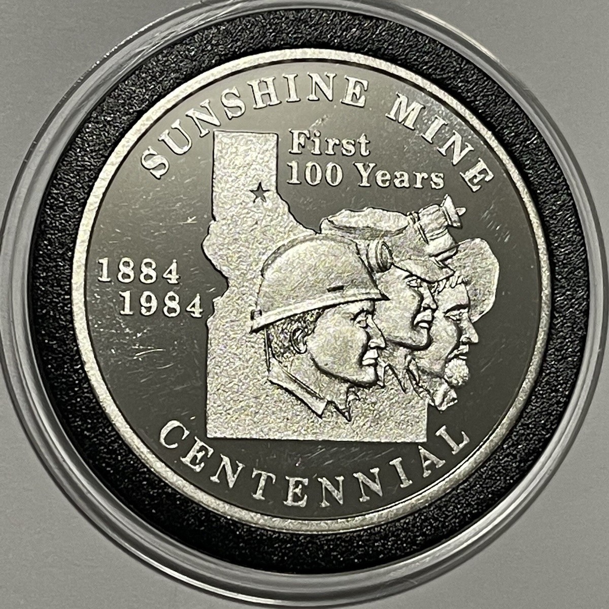 1984 Sunshine Mining Centennial Rare Coin 1 Troy Oz .999 Fine