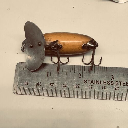 2 VINTAGE ARBOGAST WOOD JITTERBUG  LURES 2 HOOK - Picture 7 of 11
